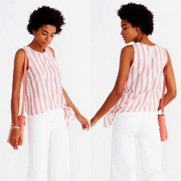 Madewell Side-Tie Tank in Marcia Stripe - Picture 1 of 6